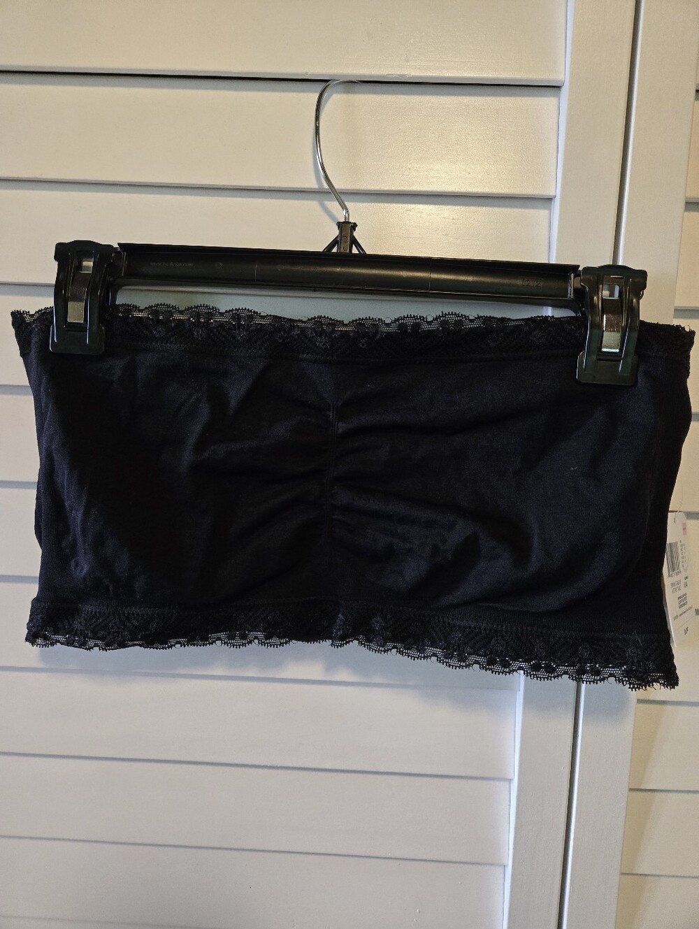 Joe Boxer Black Lace-Trim Bandeau Bra